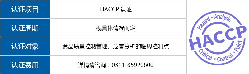 HACCP认证